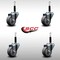 Service Caster 3'' SS Thermoplastic Rubber Wheel Swivel 3/4'' Expanding Stem Caster Set, 4PK SCC-SSEX20S314-TPRB-34-4 - alternate 4